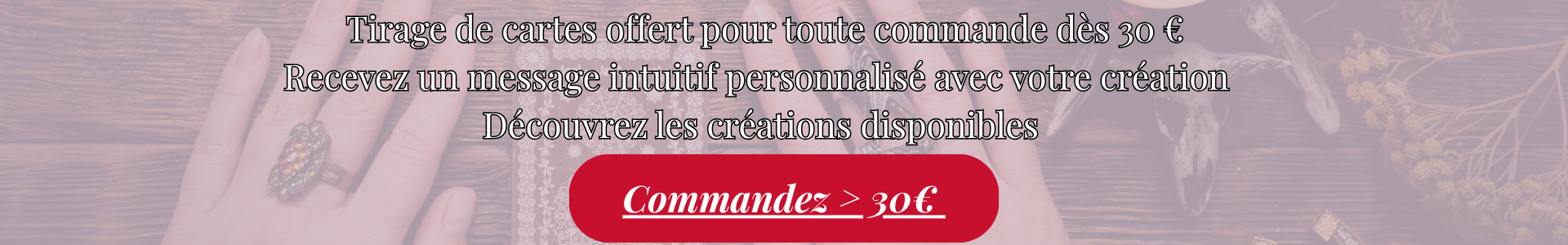Tirage de cartes gratuit dès 30€